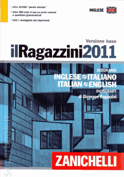 Ragazzini Il Ragazzini 2011. Versione base.